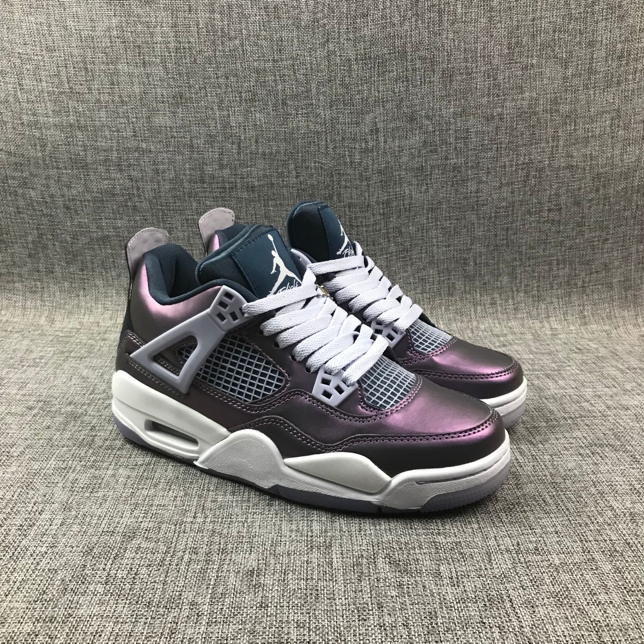 jordan air jordan 4 retro - Morado Blanco Gris