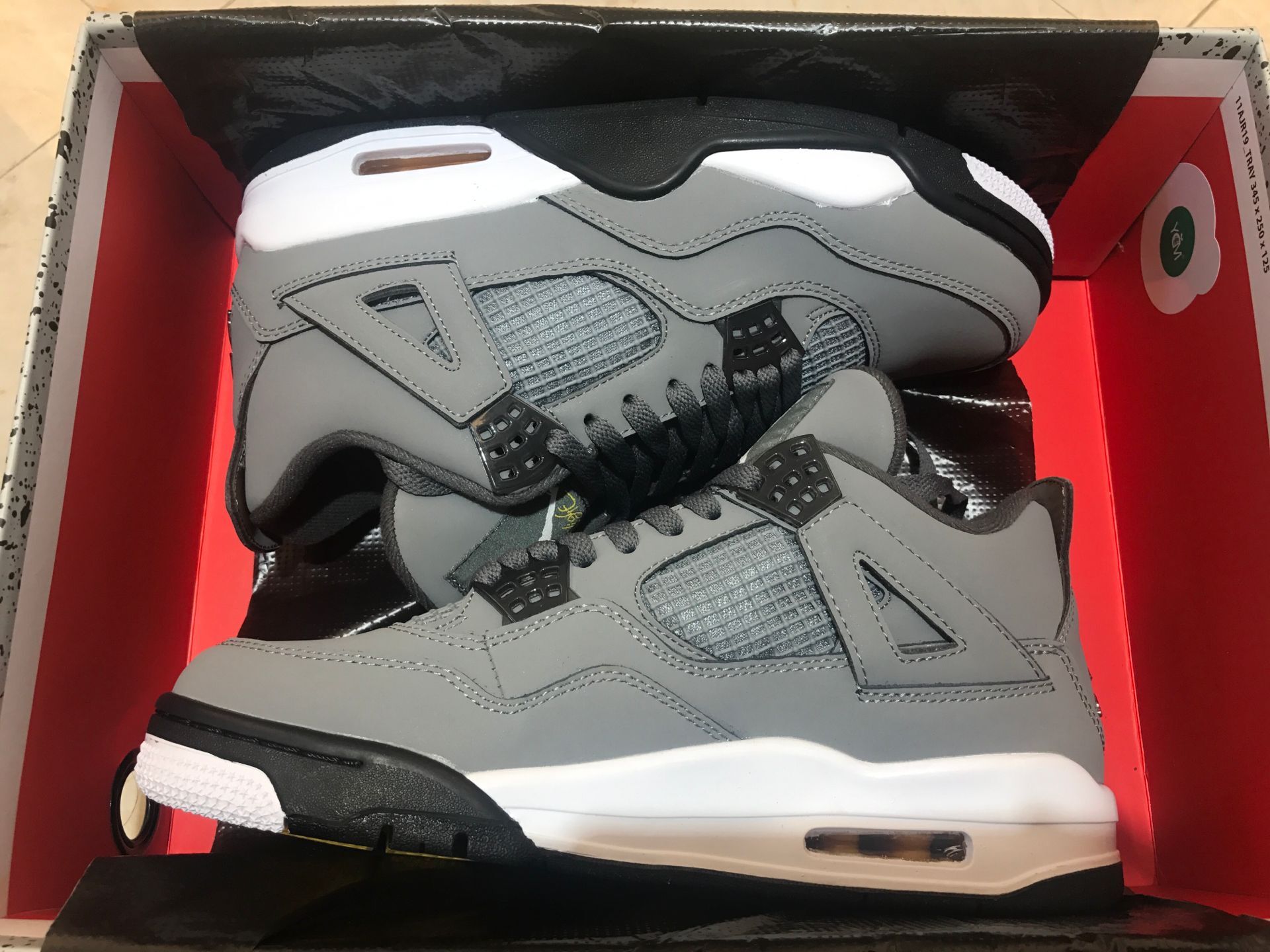 jordan air jordan 4 retro - Gris Amarillo Blanco