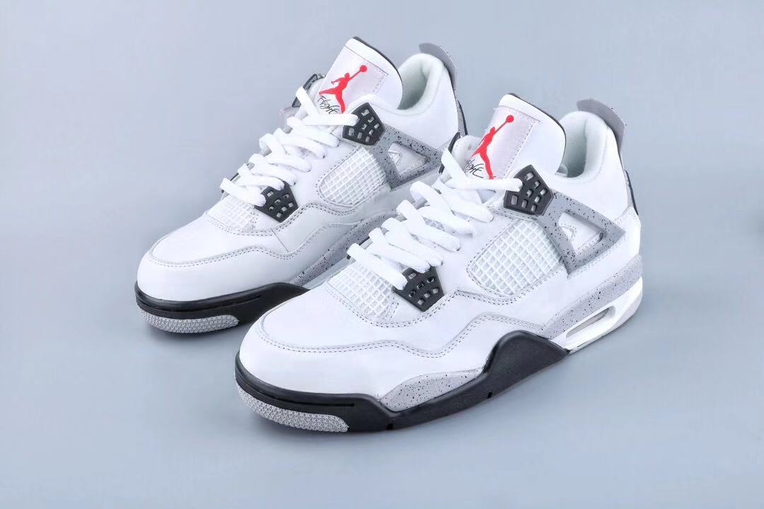 jordan air jordan 4 retro - Blanco Gris Negro
