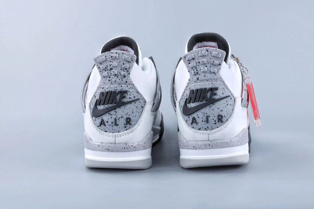 jordan air jordan 4 retro - Blanco Gris Negro