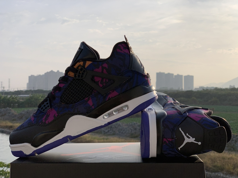 jordan air jordan 4 retro - Morado Azul Naranjo Negro