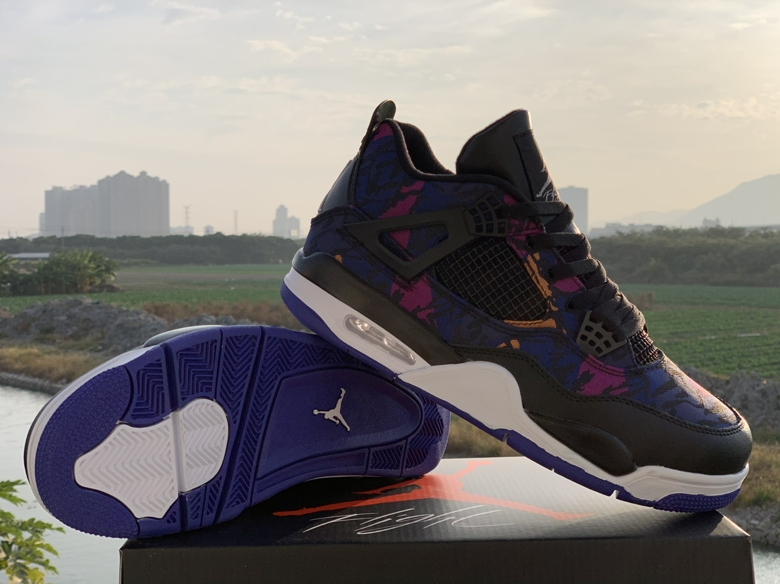 jordan air jordan 4 retro - Morado Azul Naranjo Negro