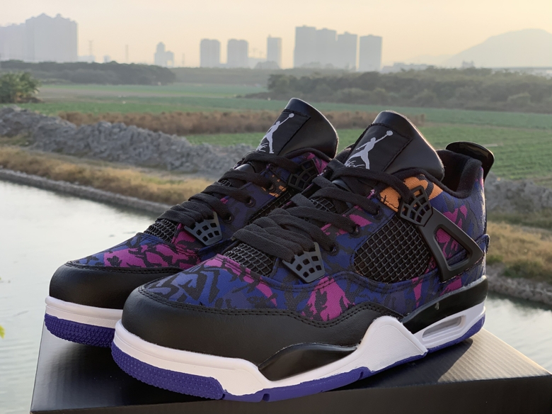 jordan air jordan 4 retro - Morado Azul Naranjo Negro