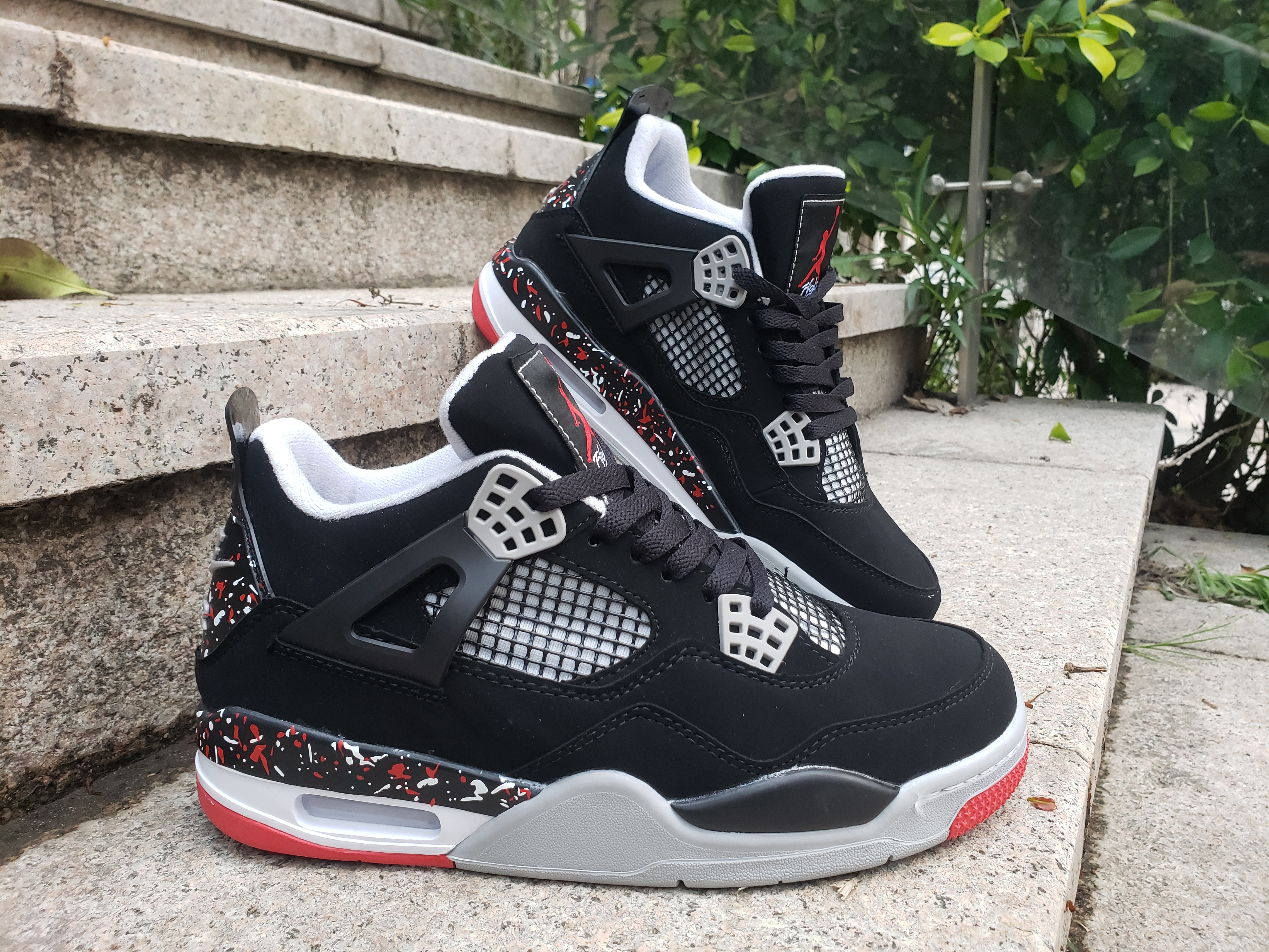 jordan air jordan 4 retro - Negro Rojo Gris