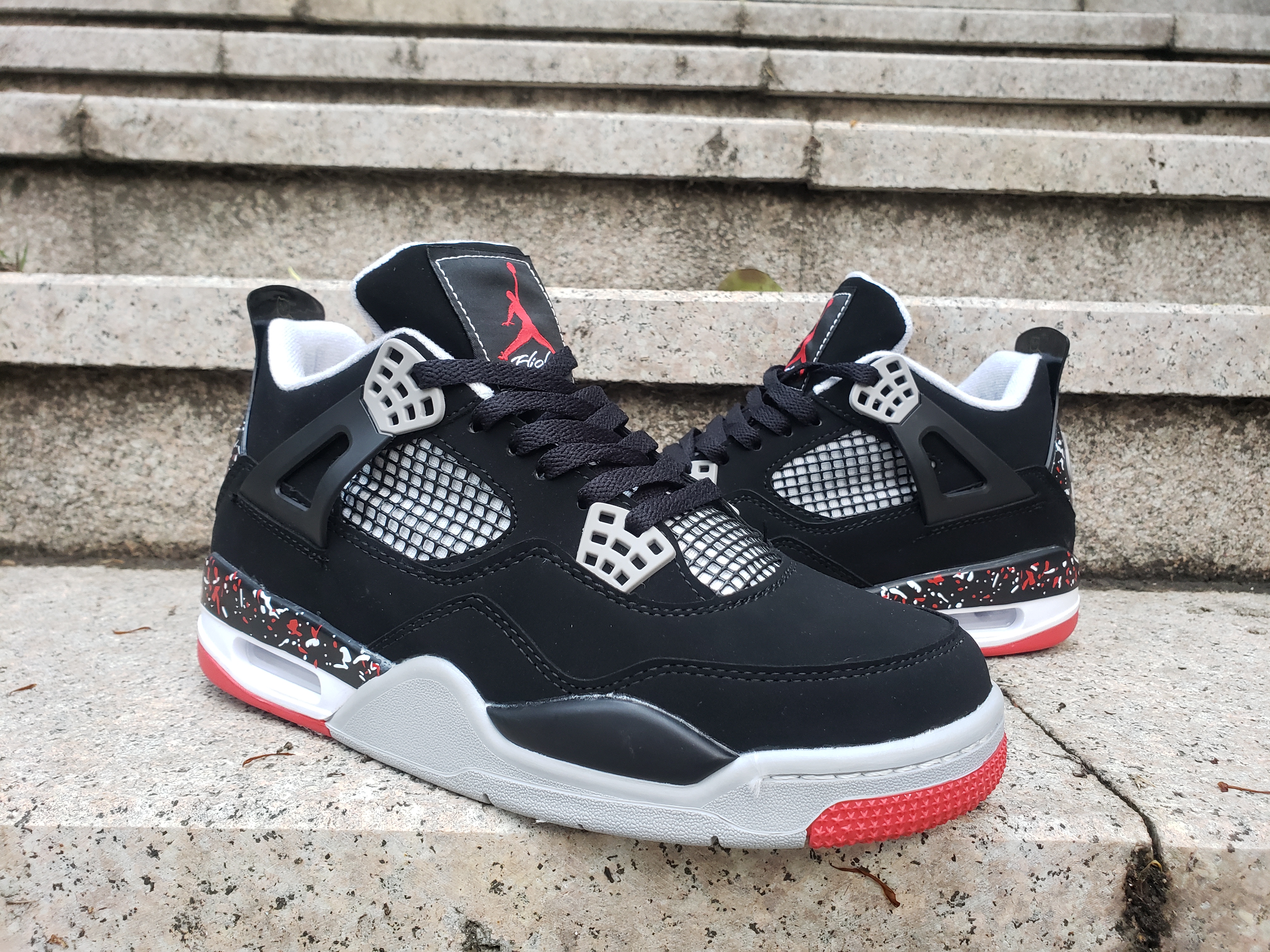 jordan air jordan 4 retro - Negro Rojo Gris