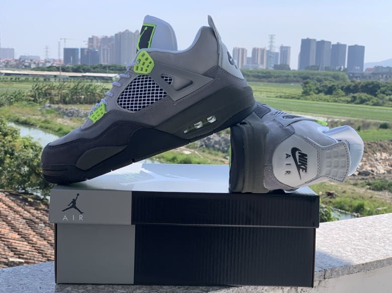 jordan air jordan 4 retro - Gris Fluor Negro
