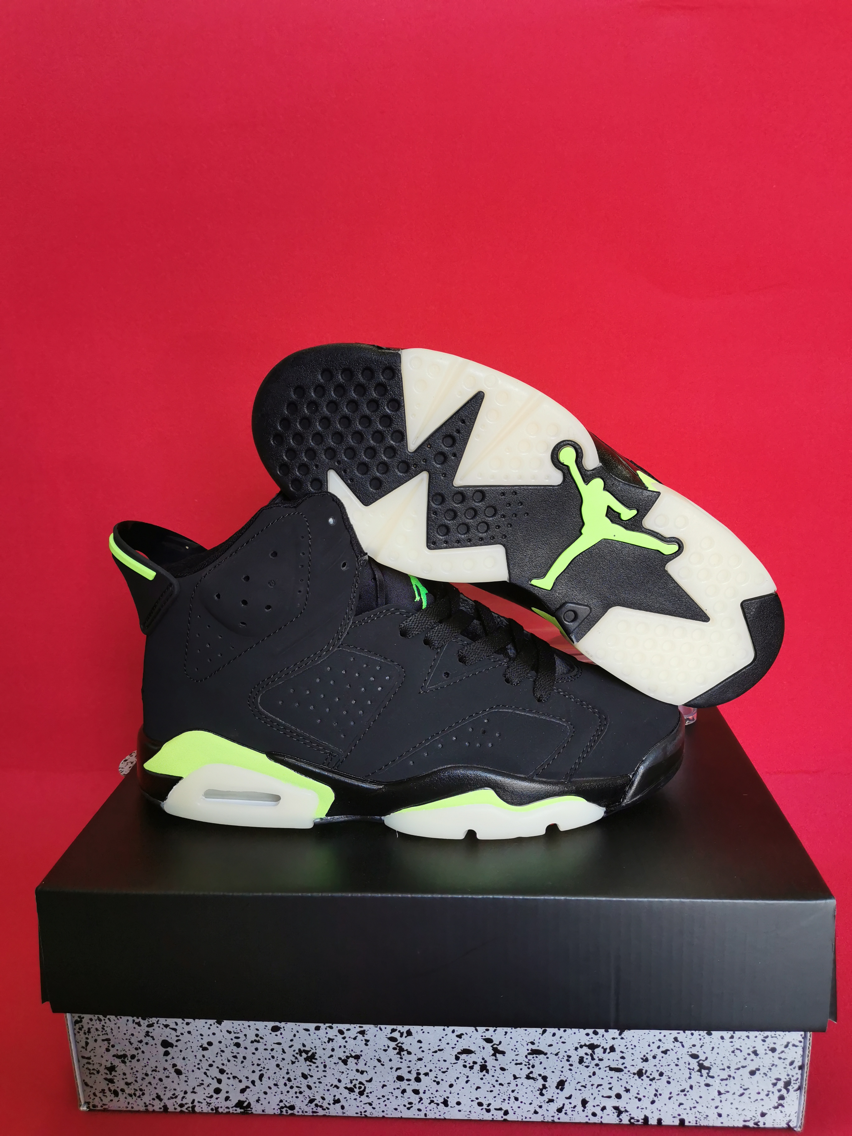 jordan air jordan 6 retro - Negro Fluor