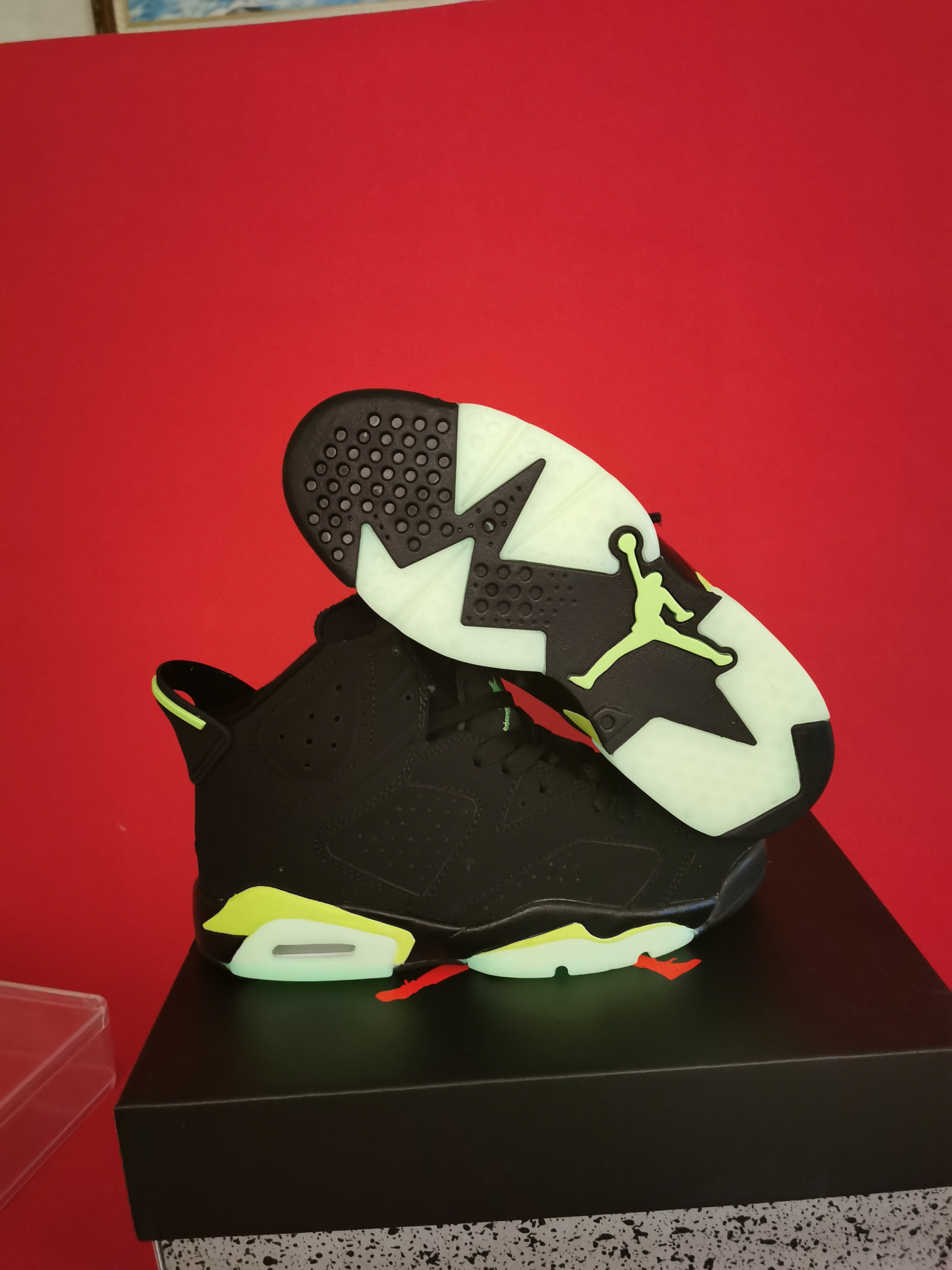 jordan air jordan 6 retro - Negro Fluor