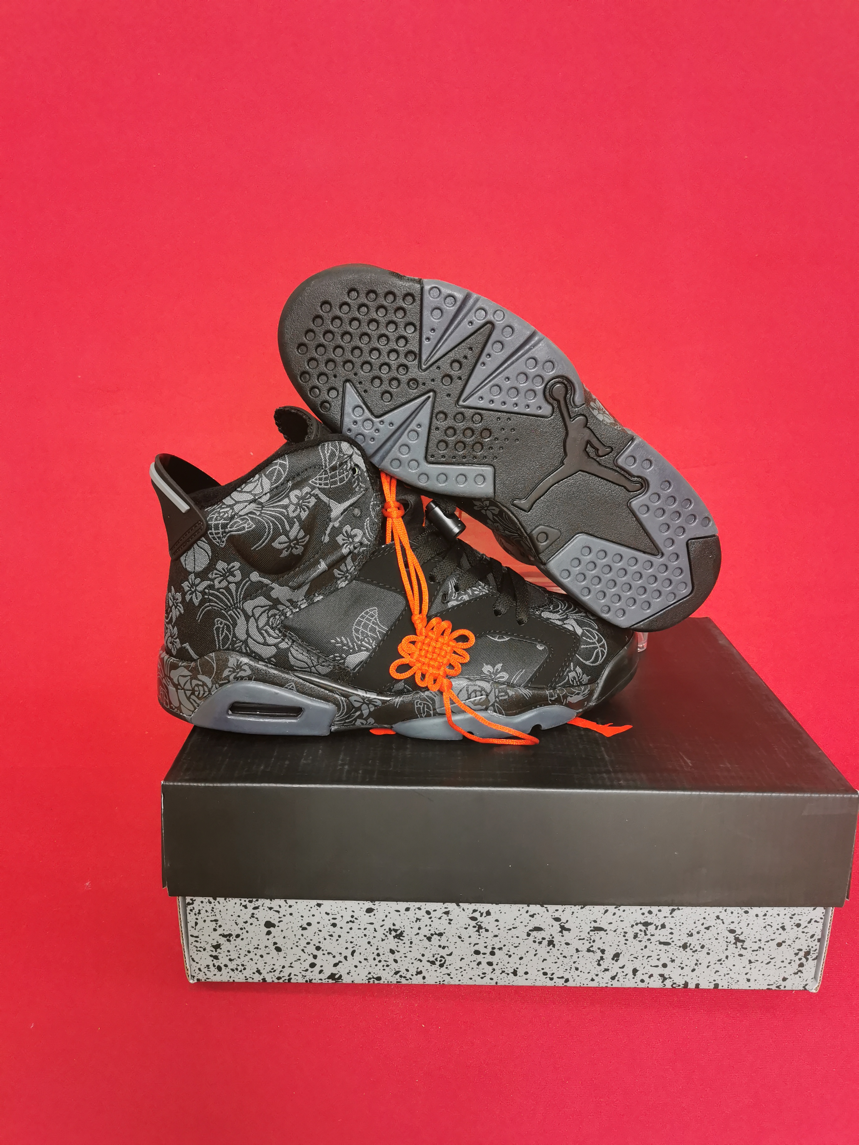 jordan air jordan 6 retro - Negro Naranjo