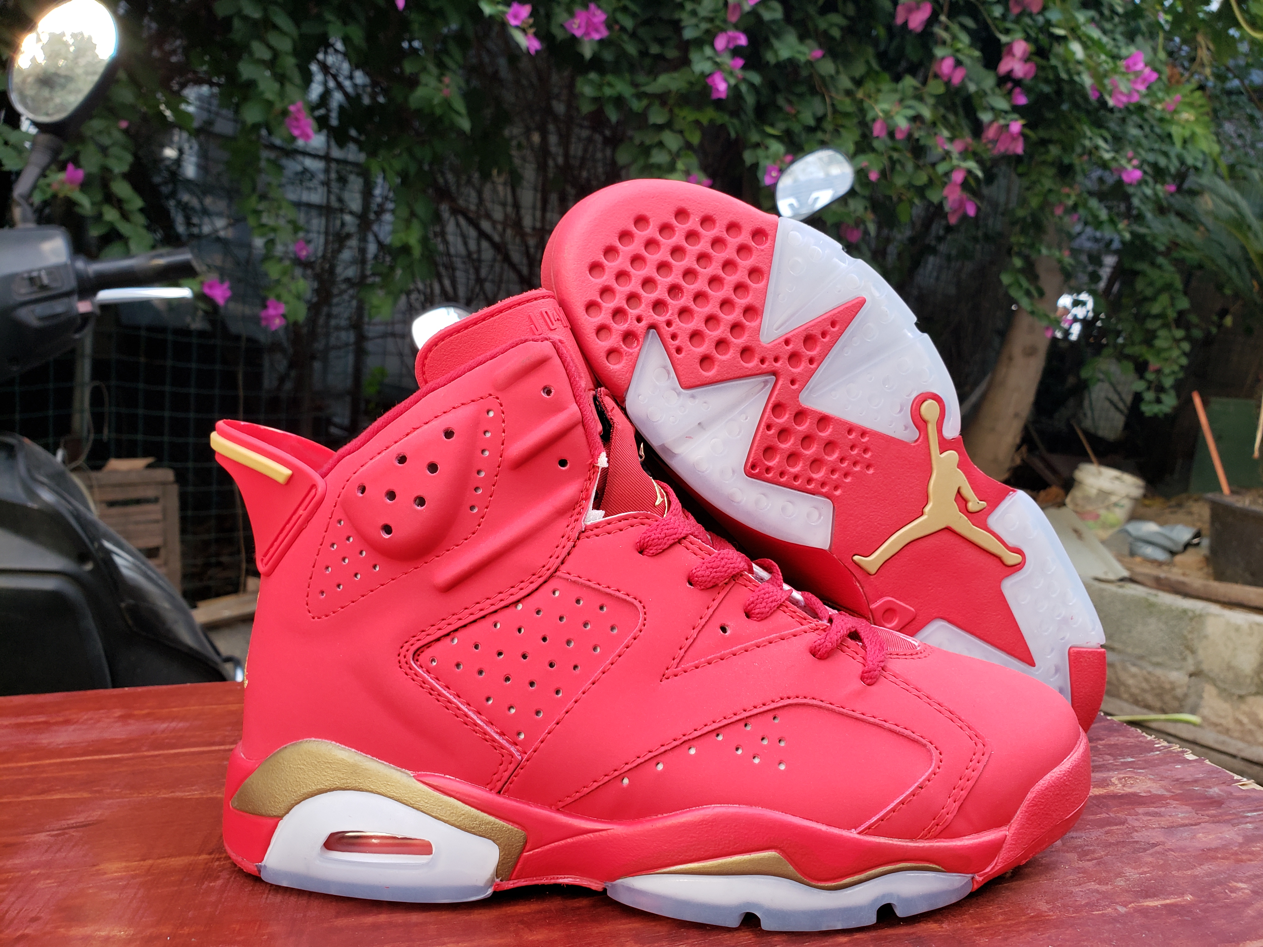 jordan air jordan 6 retro - Rojo Dorado