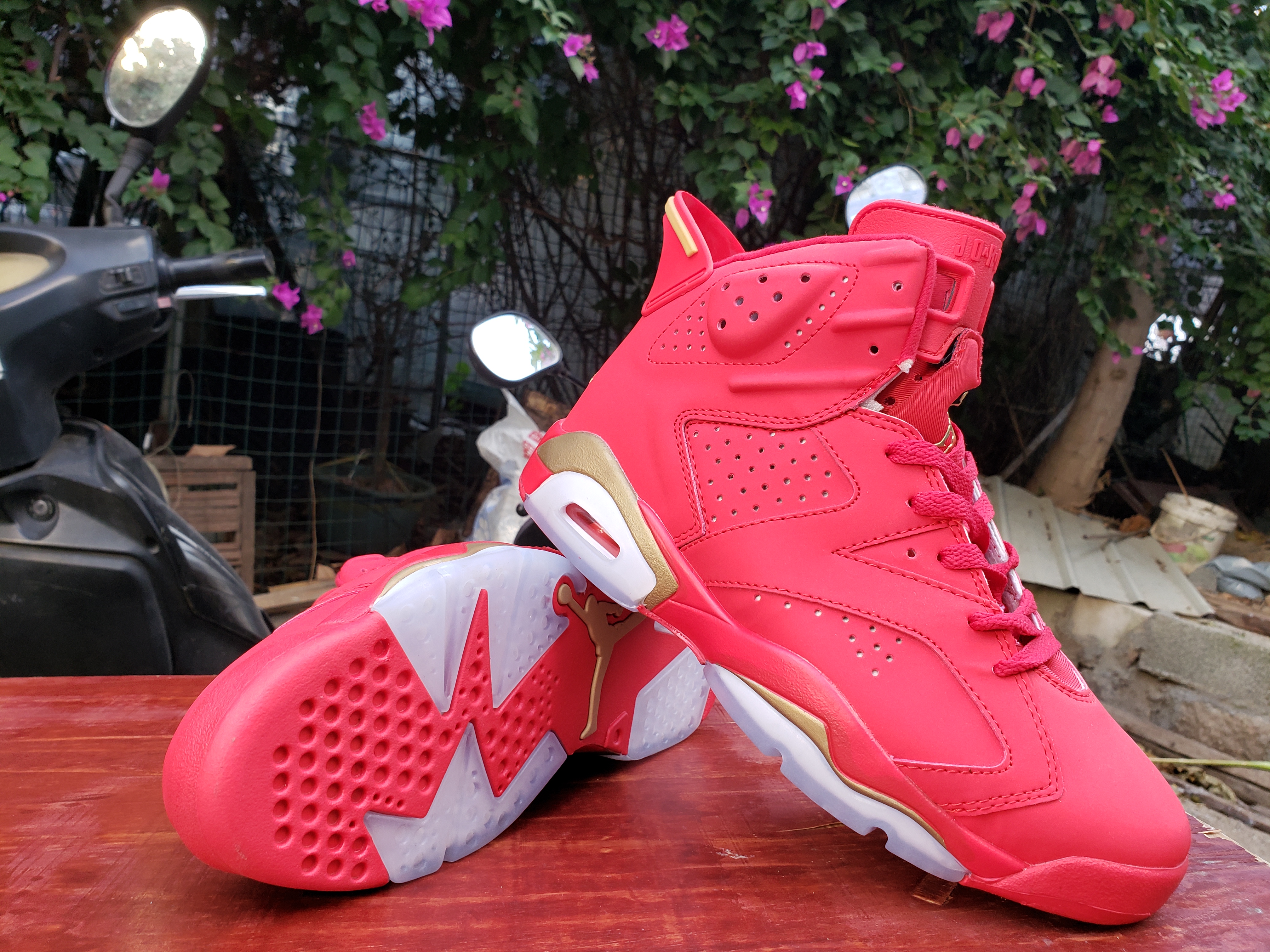 jordan air jordan 6 retro - Rojo Dorado