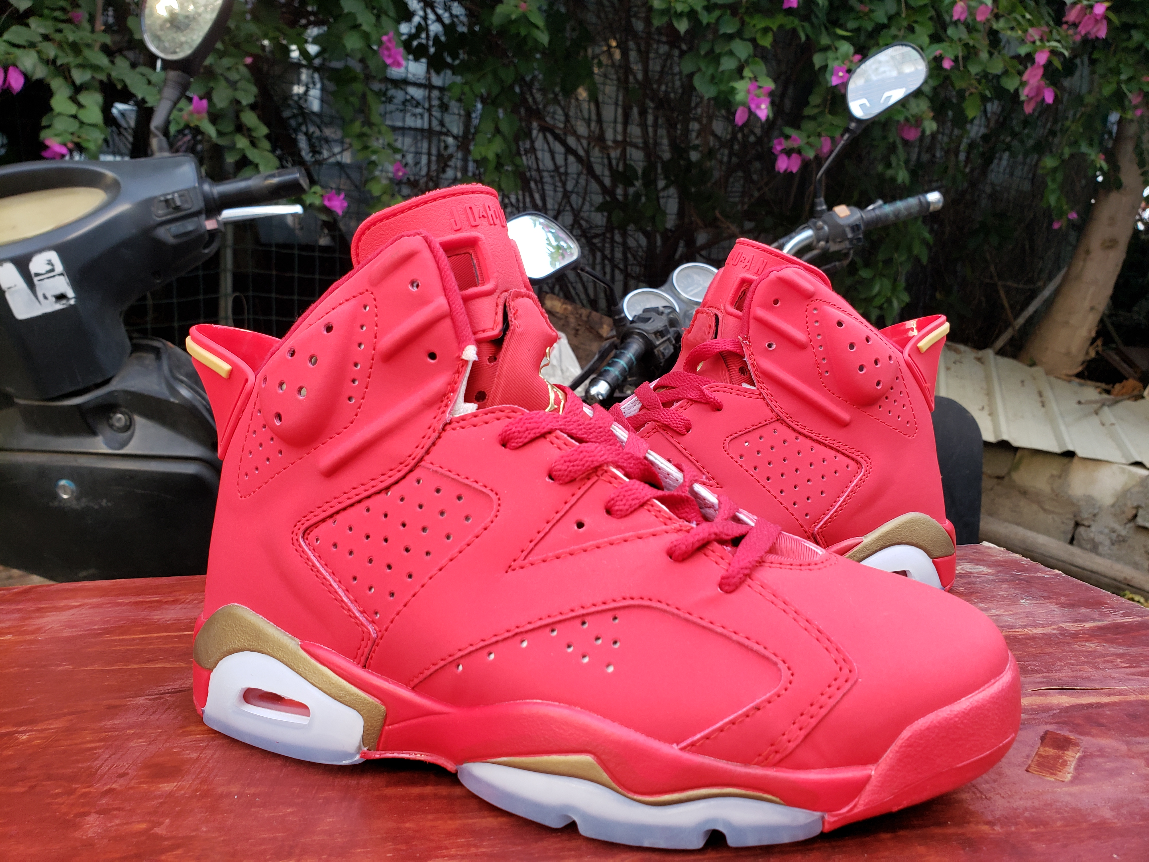 jordan air jordan 6 retro - Rojo Dorado
