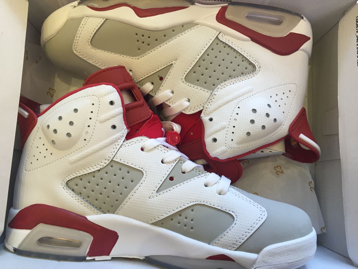 jordan air jordan 6 retro - Blanco Rojo Gris