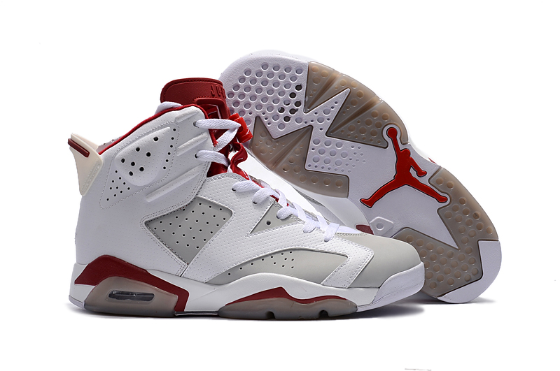 jordan air jordan 6 retro - Blanco Gris Rojo