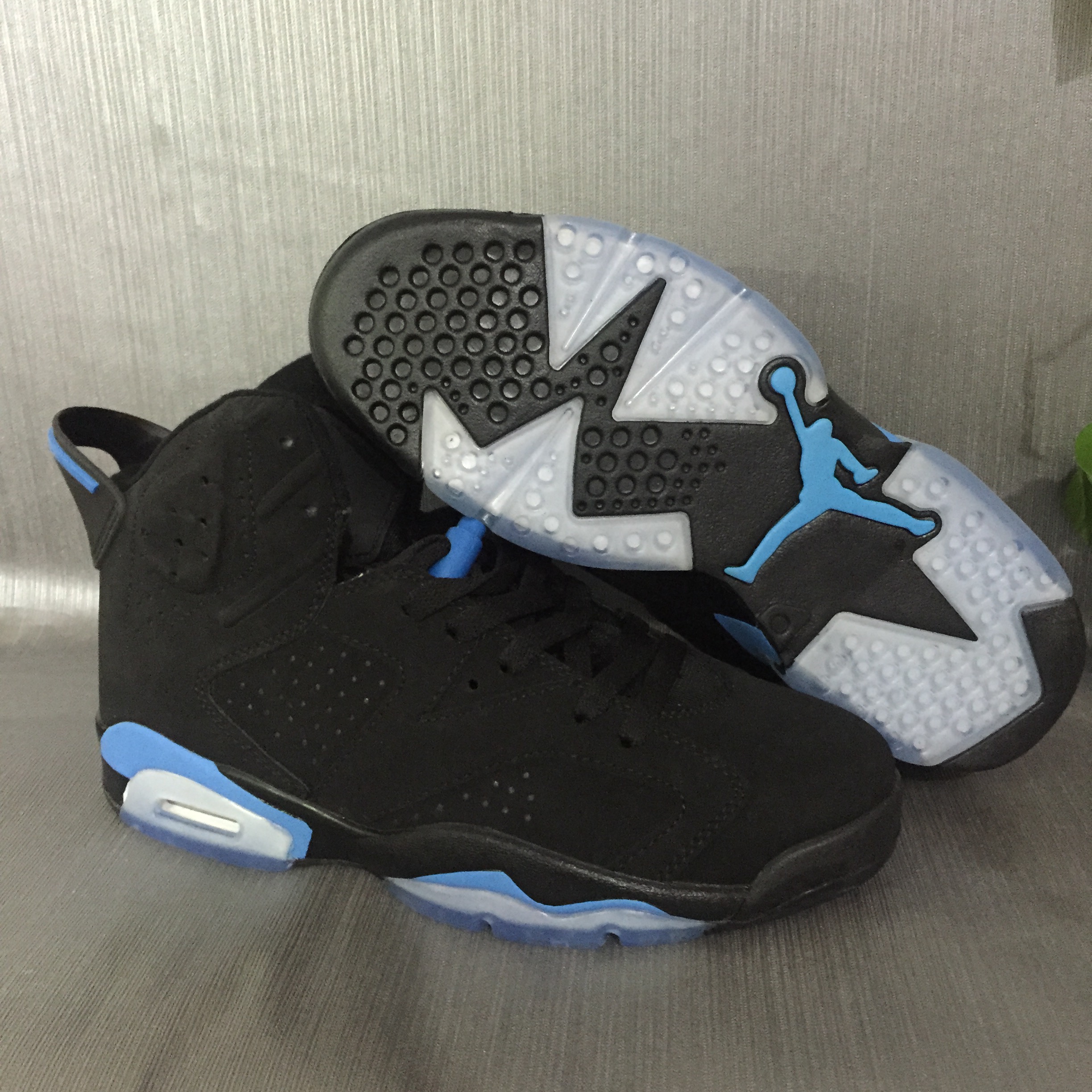jordan air jordan 6 retro - Negro Celeste