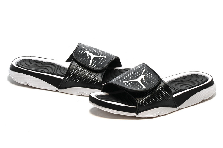 jordan sandalia - Negro Blanco