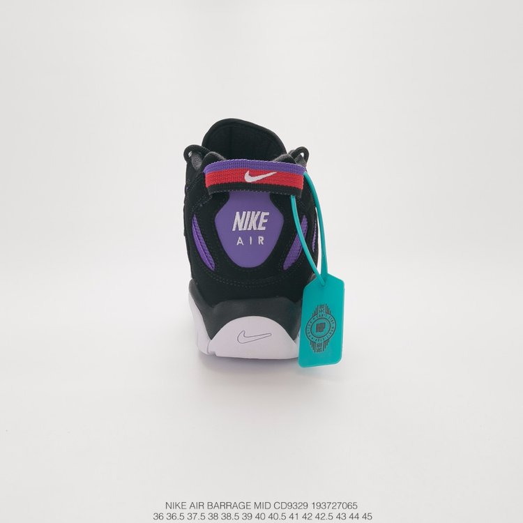 nike air barrage - Morado Negro Blanco