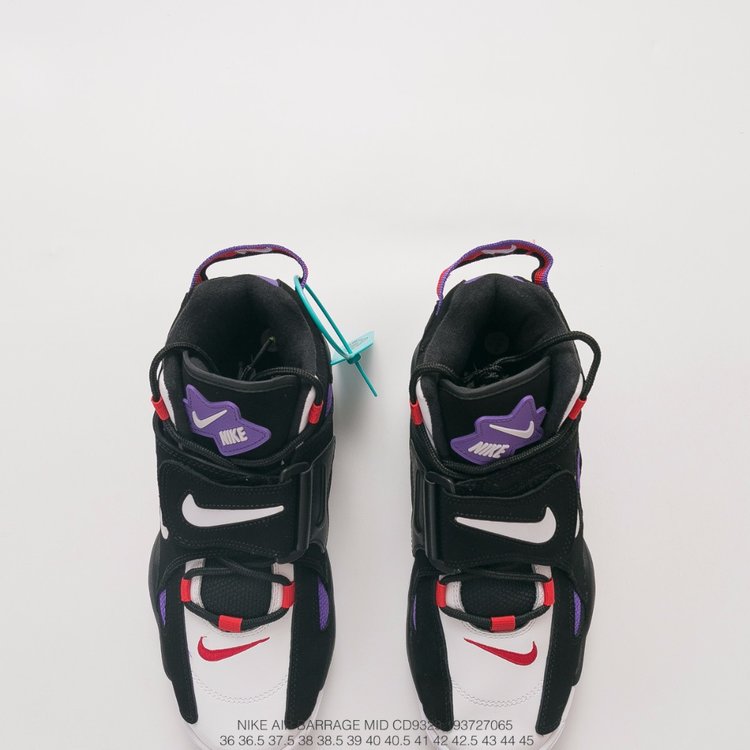 nike air barrage - Morado Negro Blanco