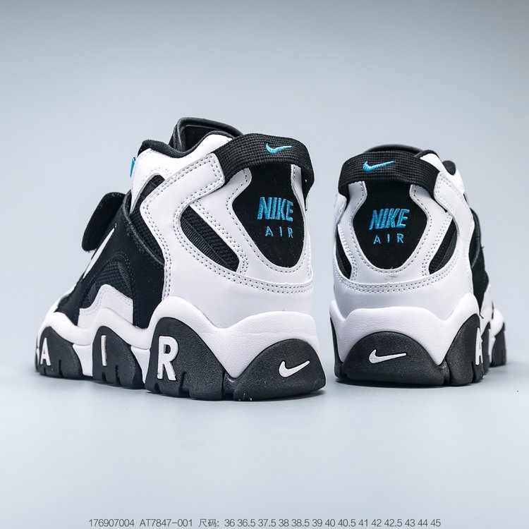 nike air barrage - Blanco Cyan Celeste Negro