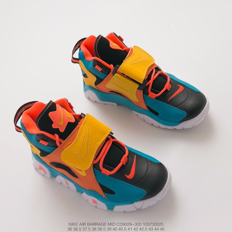 nike air barrage - Verde Amarillo Negro Naranjo
