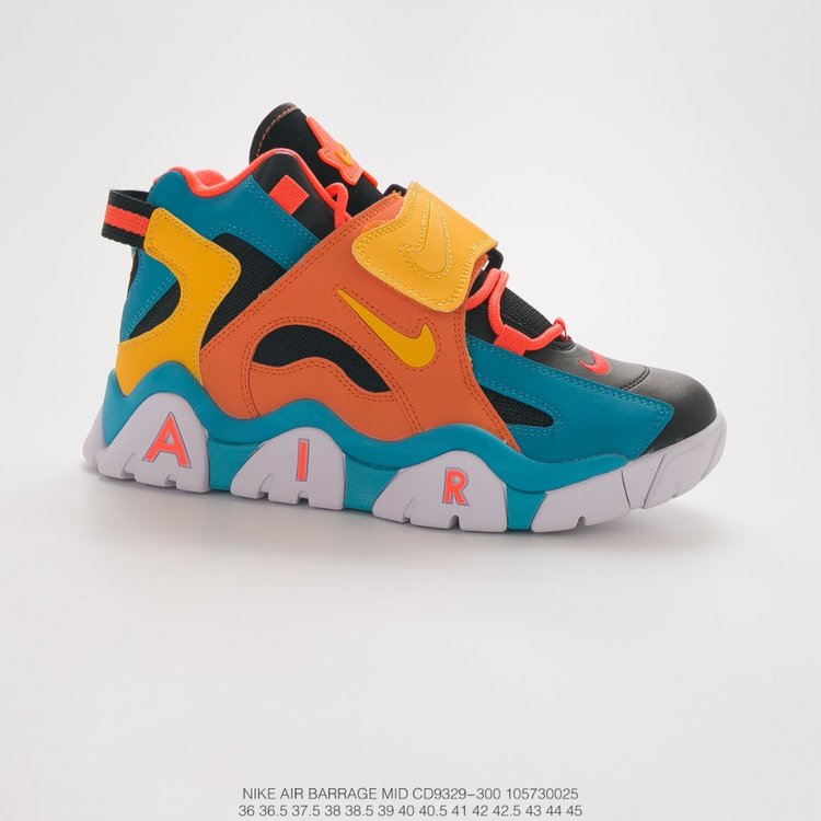 nike air barrage - Verde Amarillo Negro Naranjo