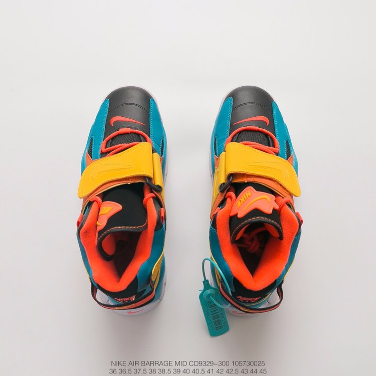 nike air barrage - Verde Amarillo Negro Naranjo