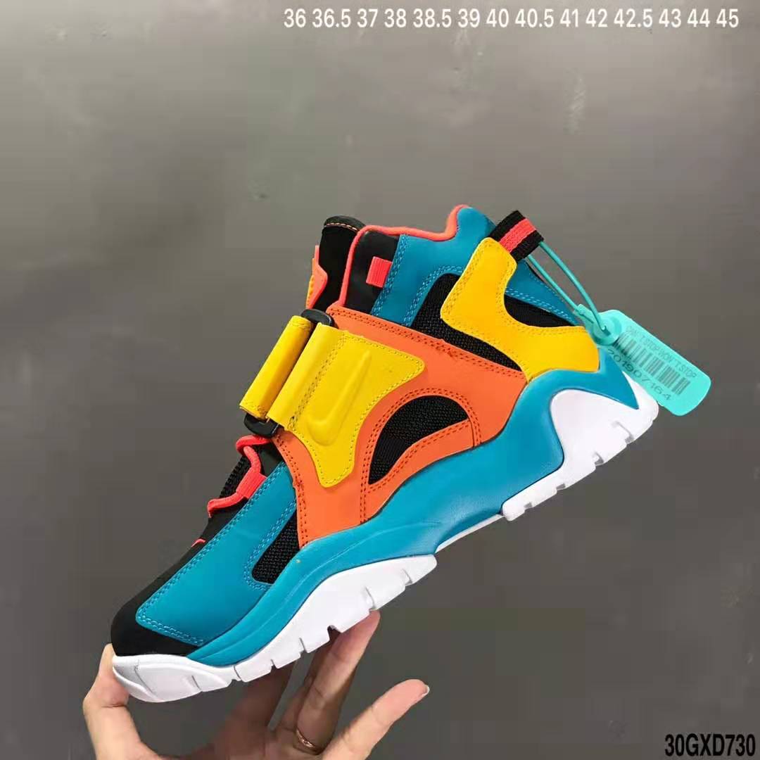 nike air barrage - Verde Amarillo Negro Naranjo