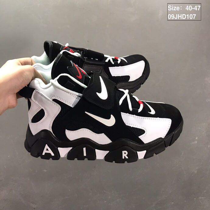 nike air barrage - Negro Blanco