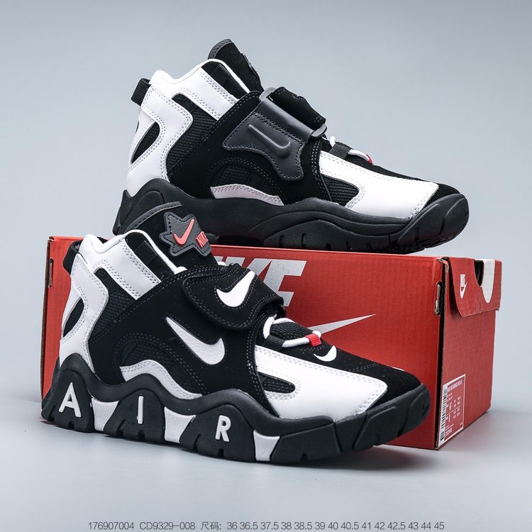 nike air barrage - Negro Blanco
