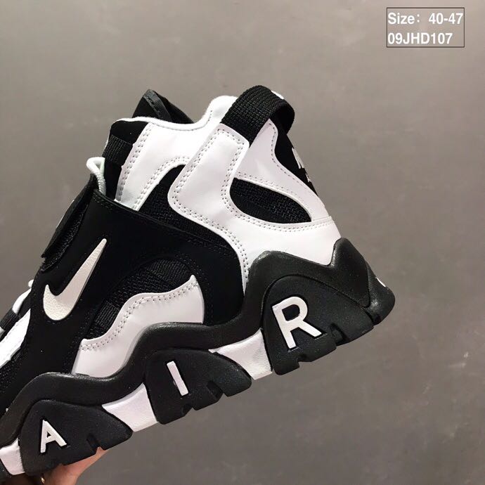 nike air barrage - Negro Blanco