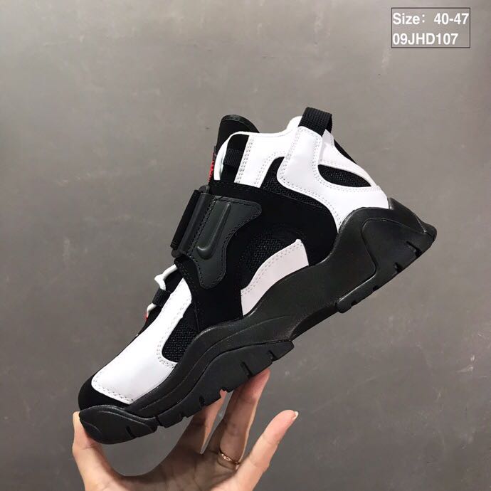 nike air barrage - Negro Blanco