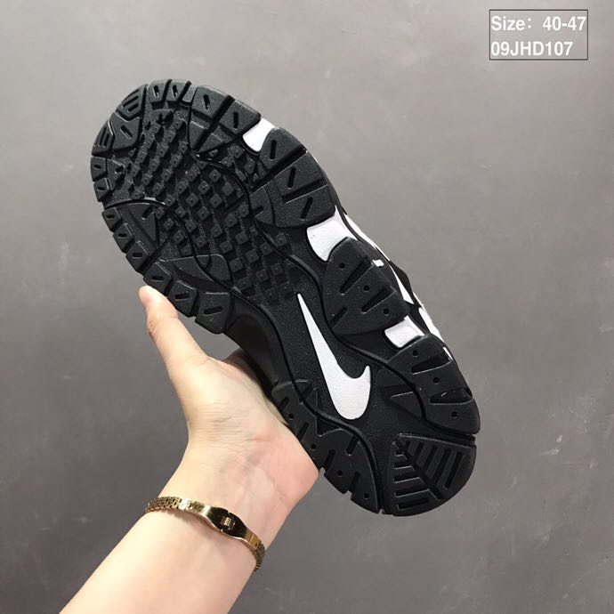 nike air barrage - Negro Blanco