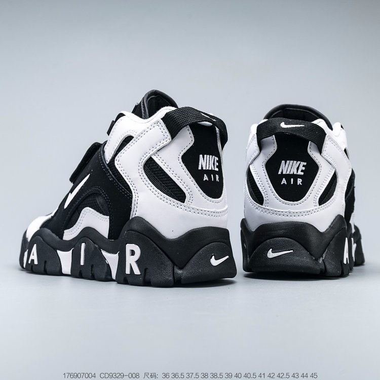 nike air barrage - Negro Blanco
