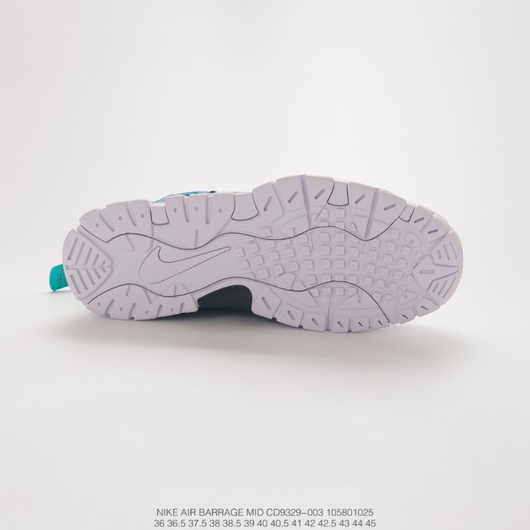 nike air barrage - Celeste Naranjo Negro Blanco