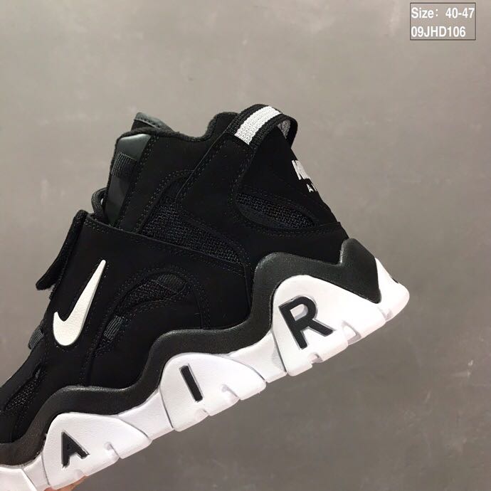 nike air barrage - Negro Blanco