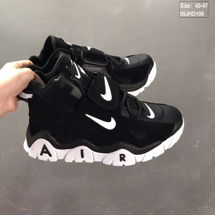 nike air barrage - Negro Blanco