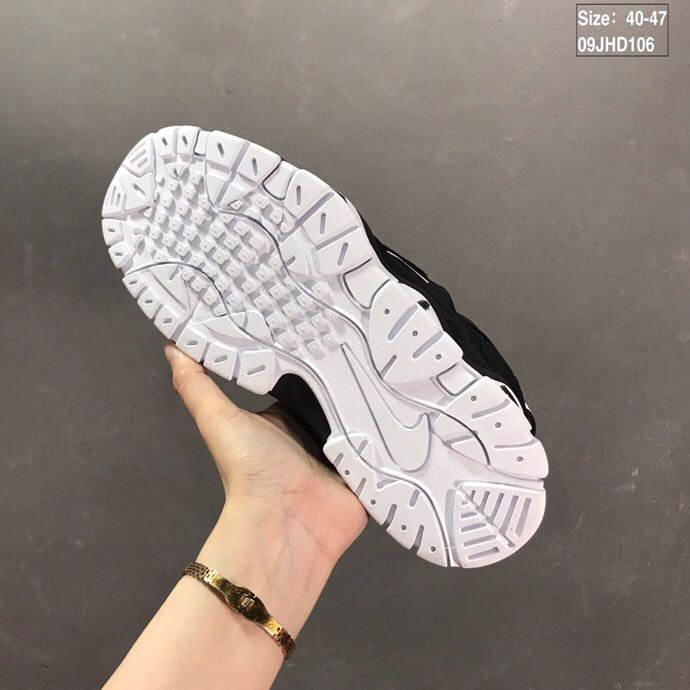 nike air barrage - Negro Blanco