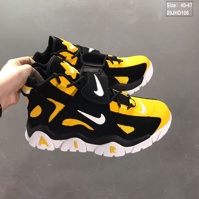 nike air barrage - Amarillo Negro Blanco