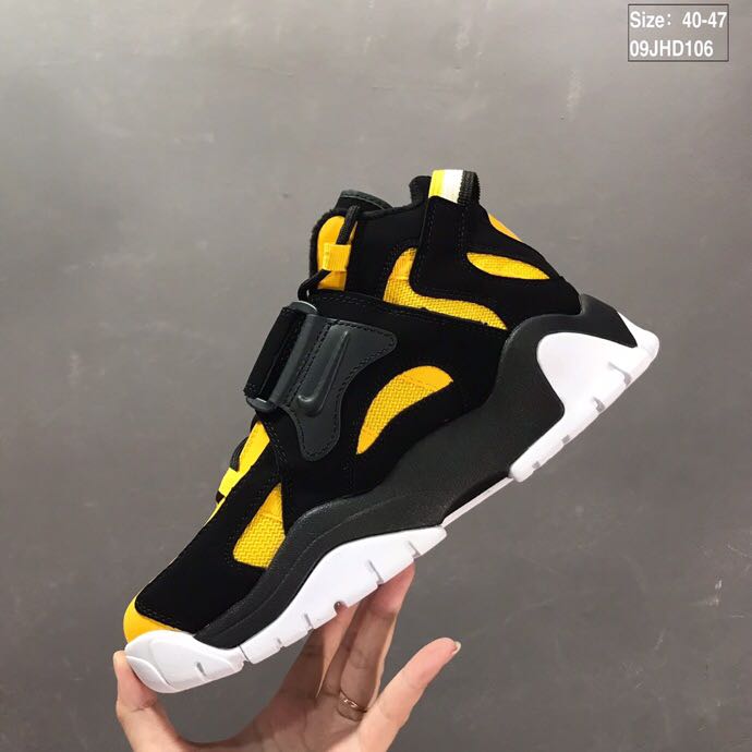 nike air barrage - Amarillo Negro Blanco