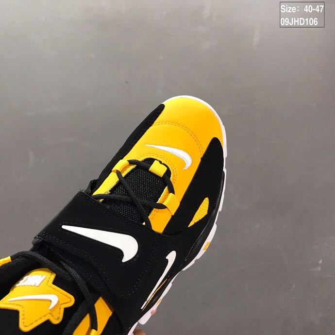 nike air barrage - Amarillo Negro Blanco