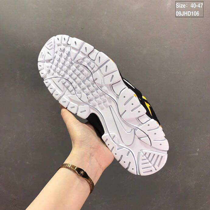 nike air barrage - Amarillo Negro Blanco