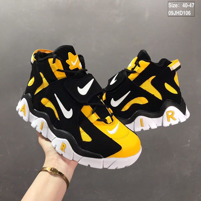 nike air barrage - Amarillo Negro Blanco