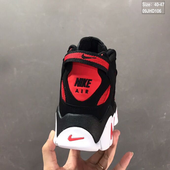 nike air barrage - Negro Rojo