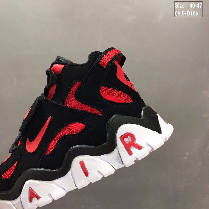 nike air barrage - Negro Rojo