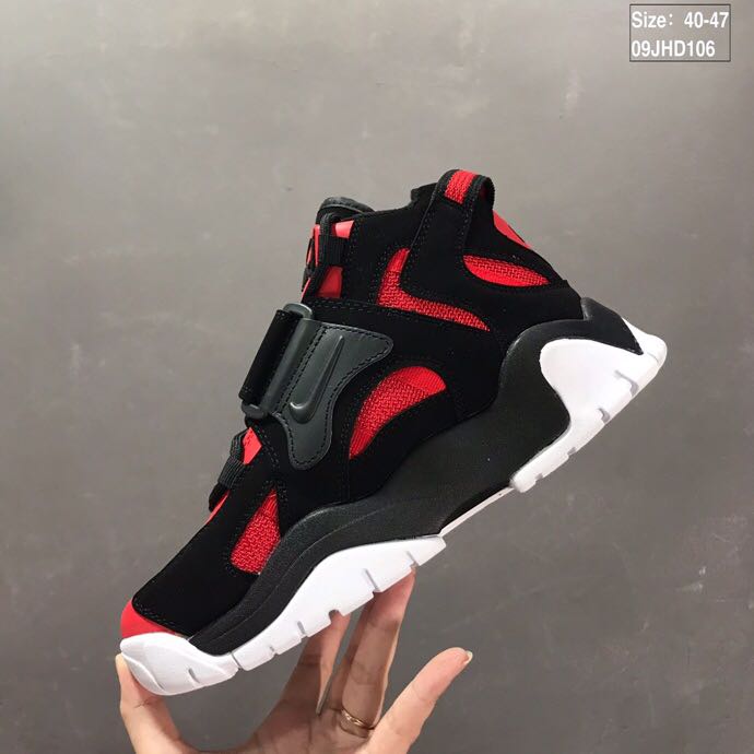 nike air barrage - Negro Rojo