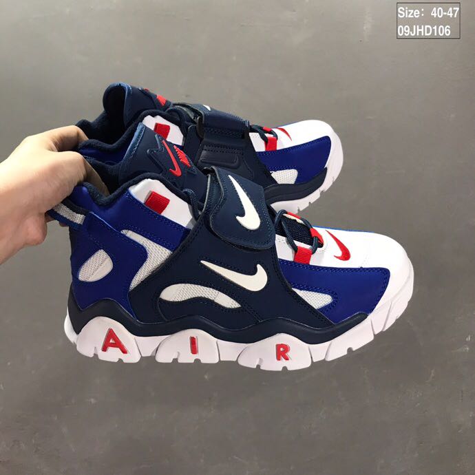 nike air barrage - Azul Negro Rojo Blanco