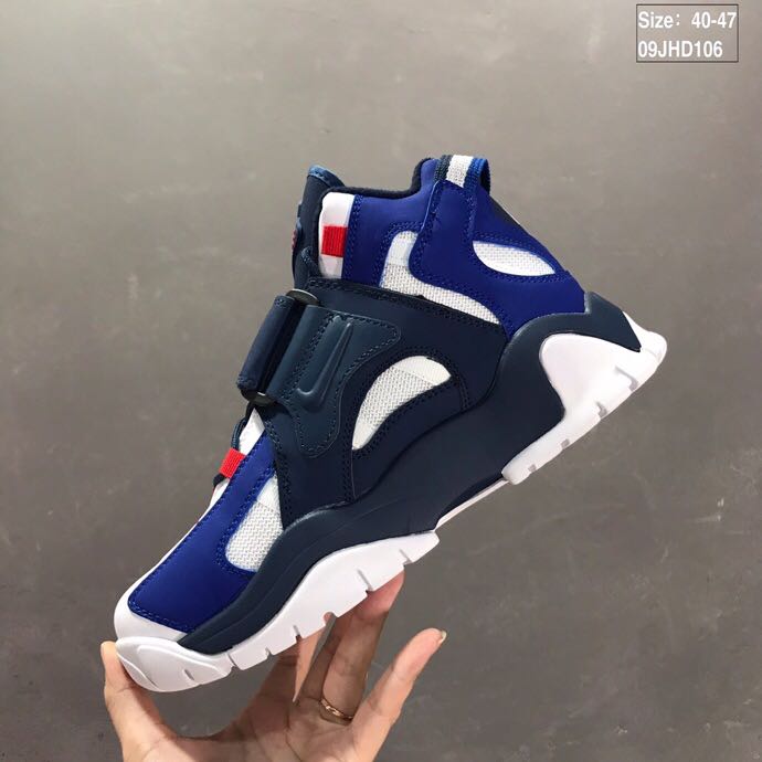 nike air barrage - Azul Negro Rojo Blanco