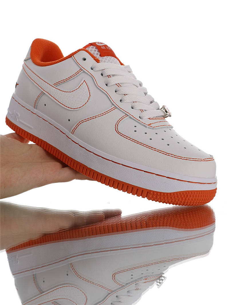 nike air force 1 - Blanco Naranjo