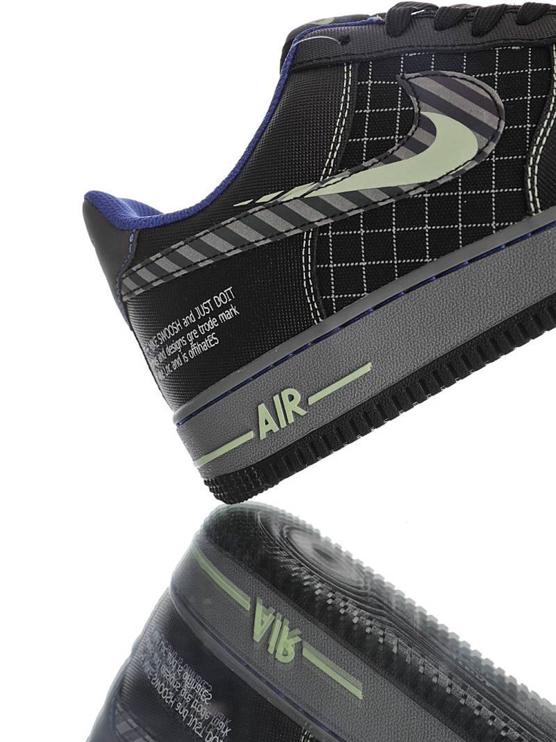 nike air force 1 - Negro Gris Fluor