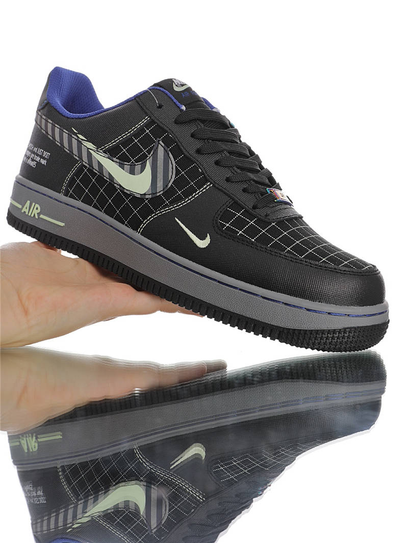 nike air force 1 - Negro Gris Fluor